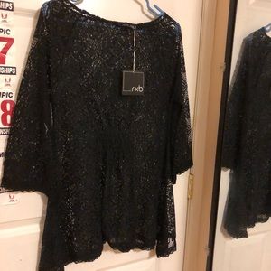 Rxb Black Lace Beach Coverup